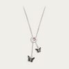 Blisse Allure Sterling Silver Butterfly Lariat Necklace