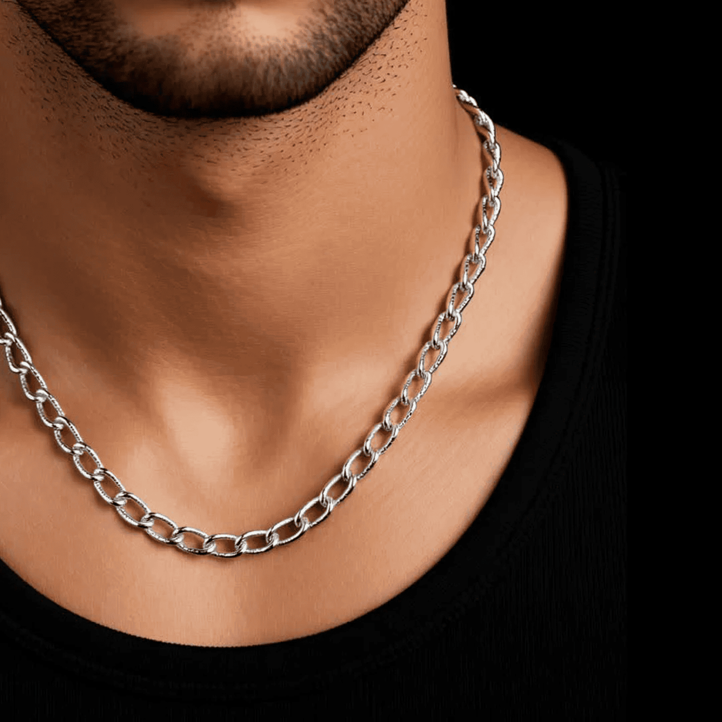 Sparkling Link Chain Necklace | Unisex Durable Jewelry - Blisseallure.in