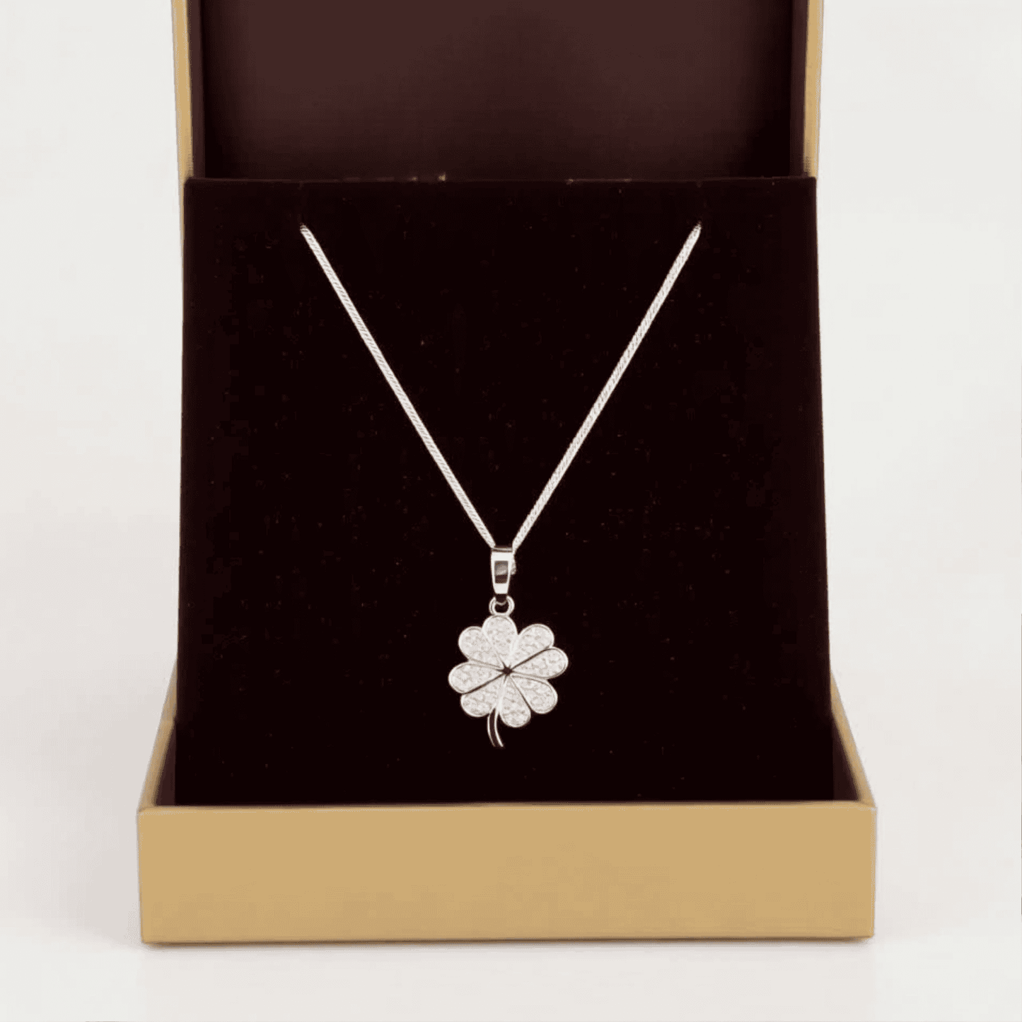 Four Leaf Clover pendant with a silver chain