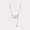 Blisse Allure Sterling Silver Interlinked Pop Tab Lariat Necklace