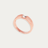 Elegant Rose Gold and Silver Ring for Men – Diamond Accent - Blisseallure.in