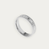 Men's Band Ring – Rectangular Beaded Design, Geometric Pattern & Matte Finish - Blisseallure.in