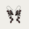 Gorgeous sterling silver danglers with red garnet drops