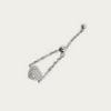 Blisse Allure Sterling Silver Heart Motif Chain Ring