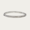 Blisse Allure Sterling Silver Cartier Love Bangle with cubic zirconia