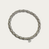 Italian Sterling Flexible Wire Wrapped Mesh Bracelet.