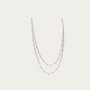 Sterling silver classic double layered necklace
