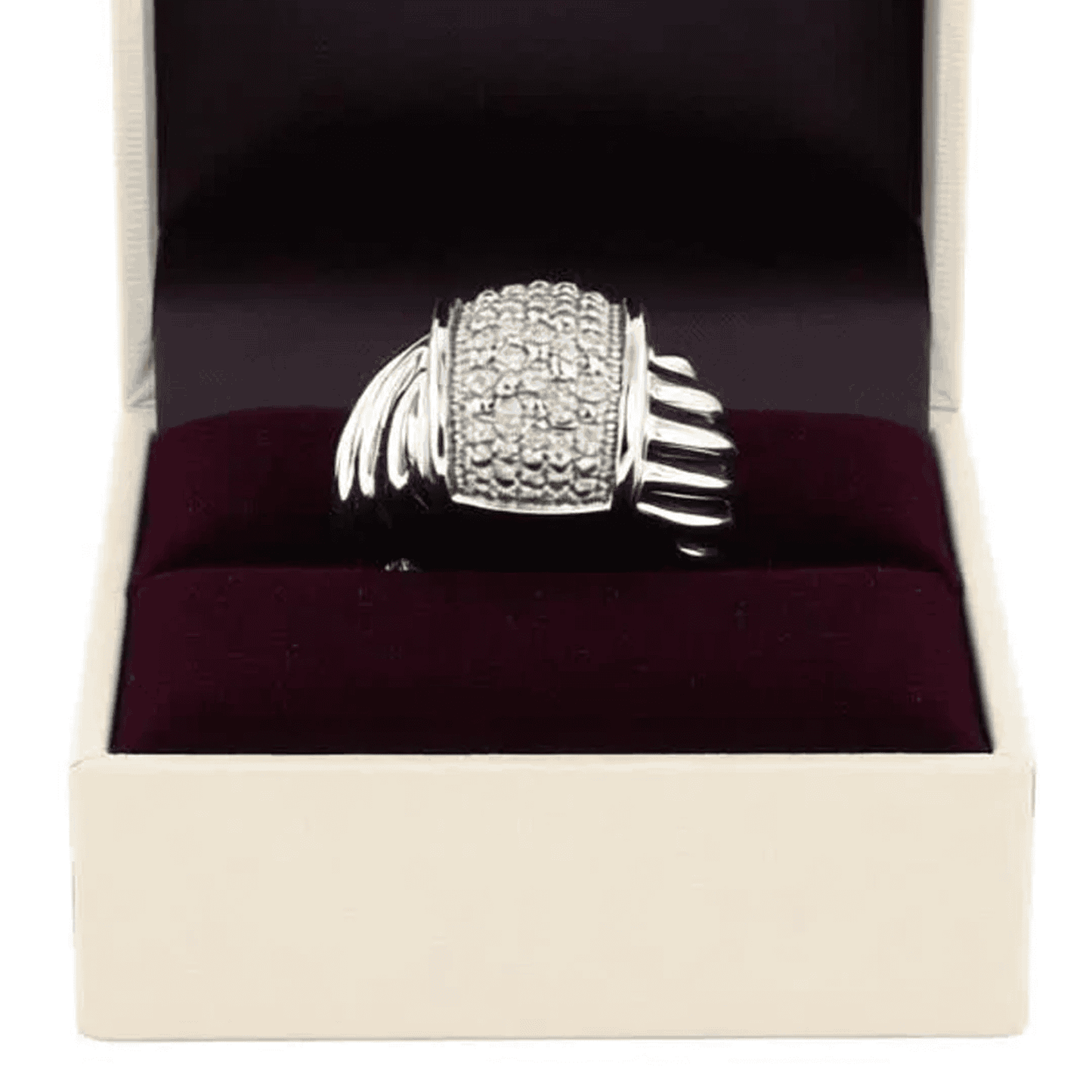 Men's Ring with Twisted Band & Rectangular Sparkle - Blisseallure.in
