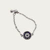 Blisse Allure Sterling Silver Evil Eye Chain Ring