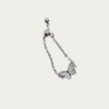 Blisse Allure Sterling Silver Butterfly Chain Ring