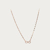 Gold Infinity Necklace with Cubic Zirconia - Blisseallure.in