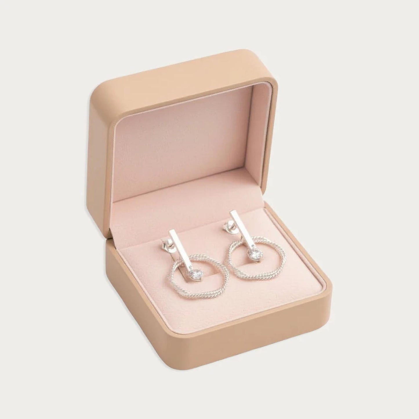 Groove Earrings with CZ Stud - Blisseallure.in