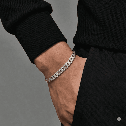 Rectangular links with lobster clasp men's bracelet - Blisseallure.in