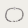 Blisse Allure Sterling Silver Pear shaped Cz Mesh linked Bracelet