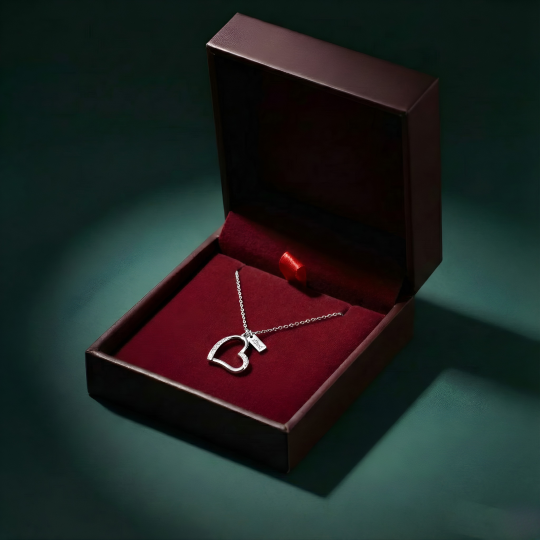 Blisse Allure Sterling Silver Big Heart Pendant Necklace