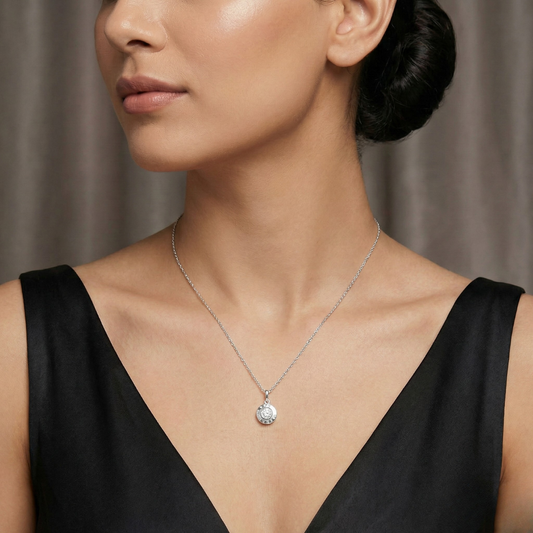 Blisse Allure Sterling Silver Love Pendant Necklace