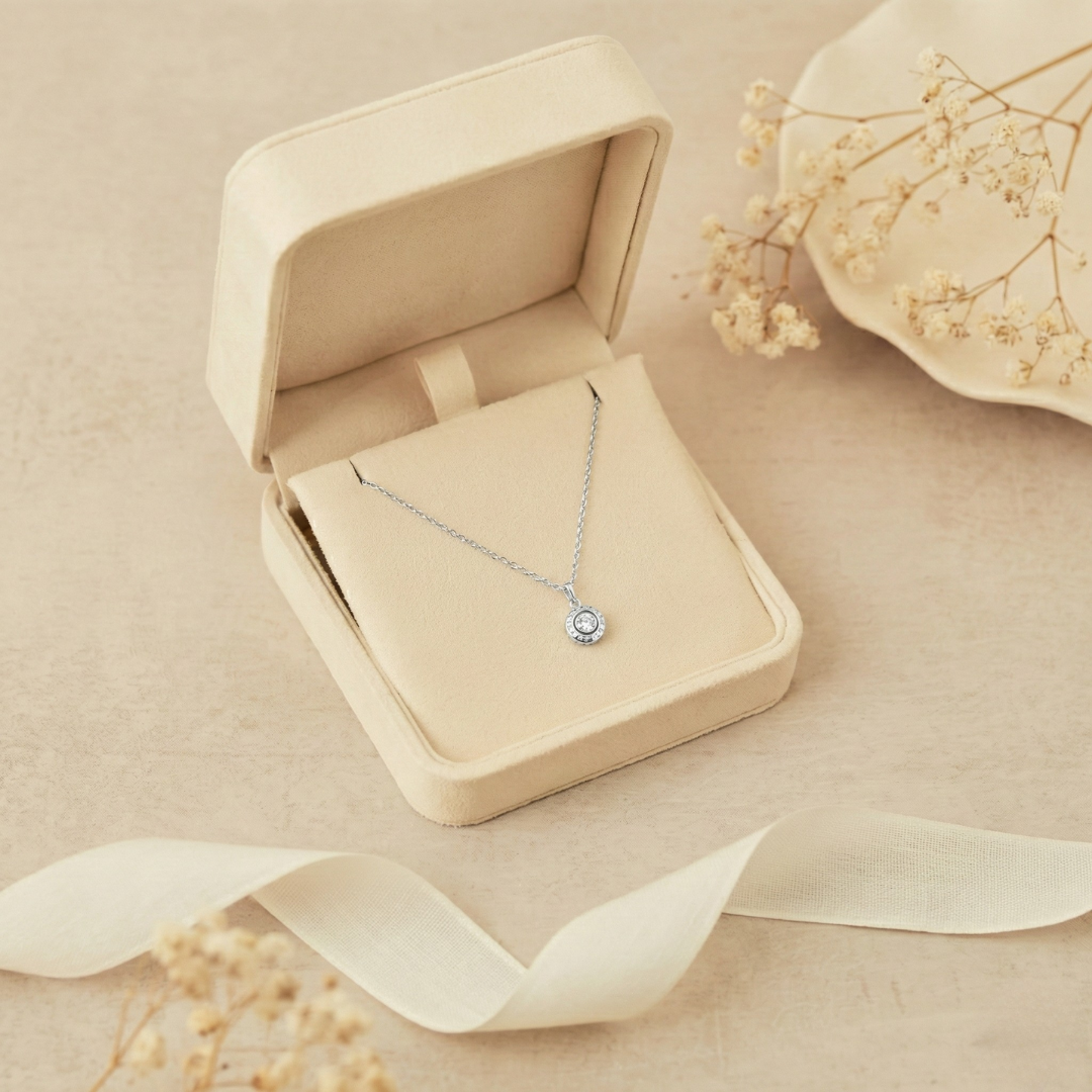 Blisse Allure Sterling Silver Love Pendant Necklace