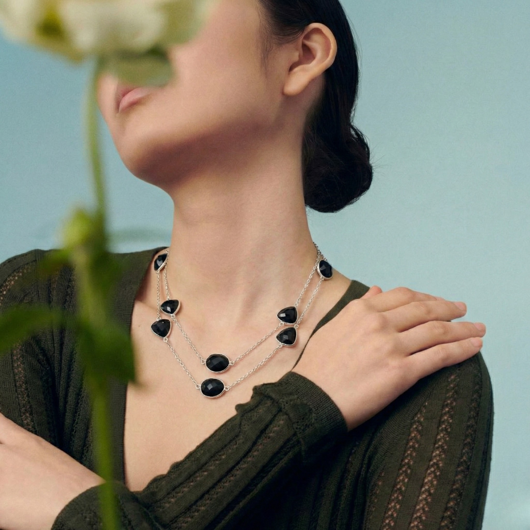 Clover leaf vencliff design silver neckchain