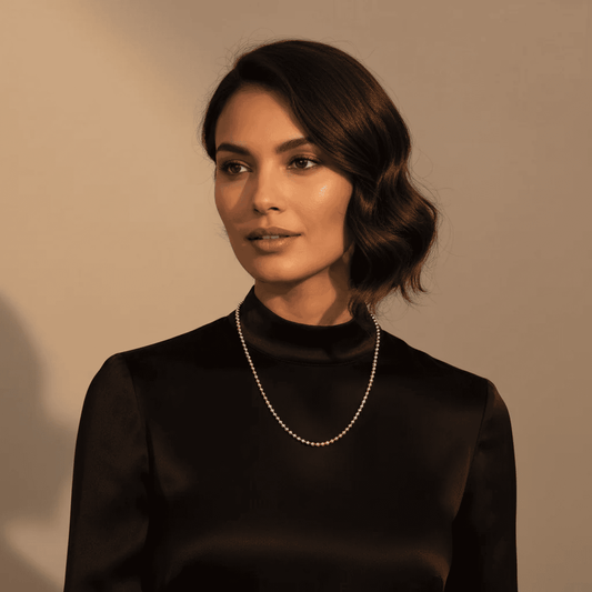 Triple Tone Ball Bead Chain Necklace for Women - Blisseallure.in