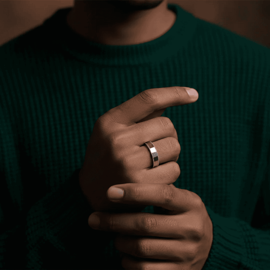 Faceted Band Ring for Men - Blisseallure.in