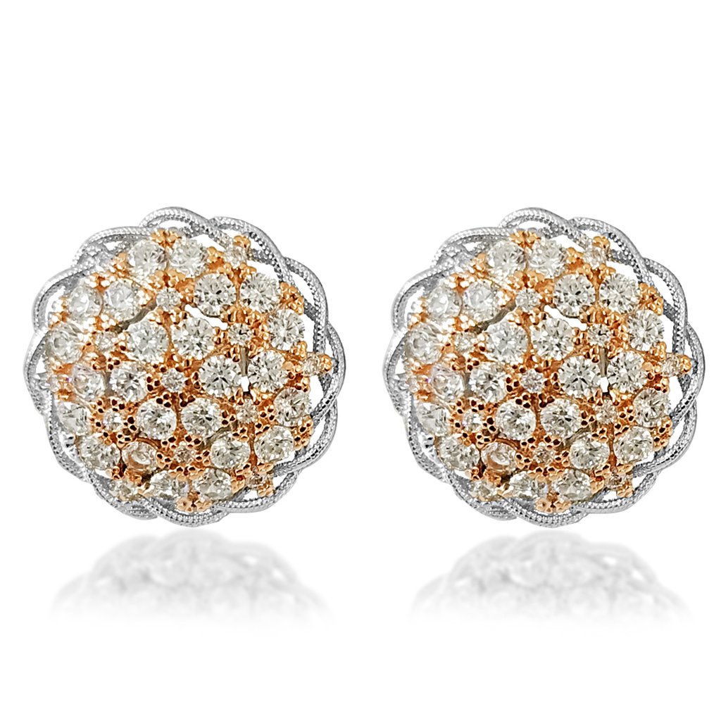 Blisse Allure 925 Sterling Silver White CZ Stud Earrings