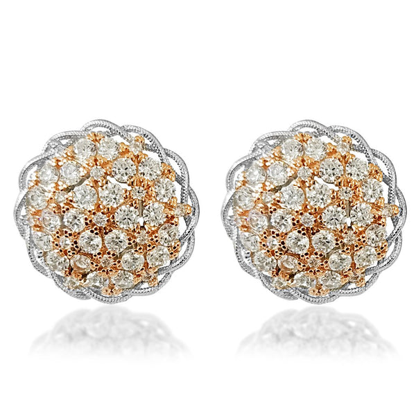 Blisse Allure 925 Sterling Silver White CZ Stud Earrings