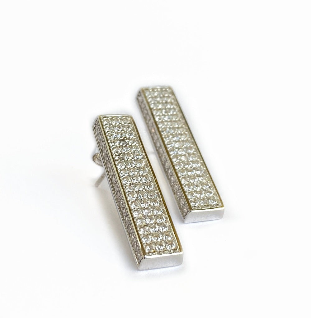 Blisse Allure 925 Sterling Silver White CZ Earrings