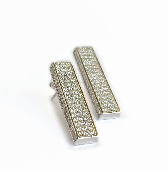 Blisse Allure 925 Sterling Silver White CZ Earrings
