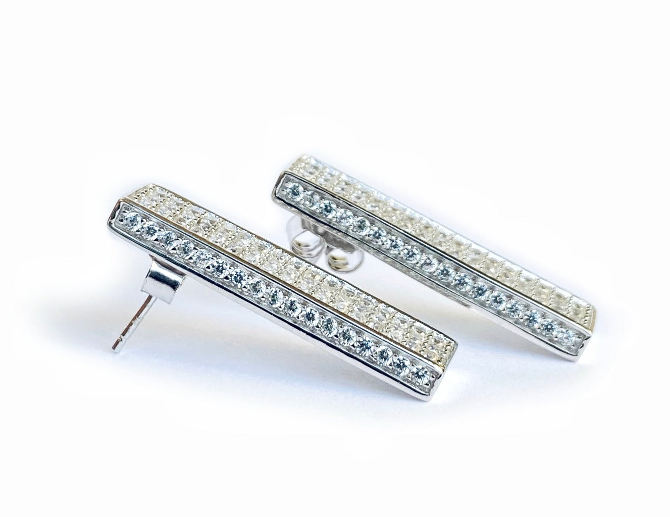 Blisse Allure 925 Sterling Silver White CZ Earrings