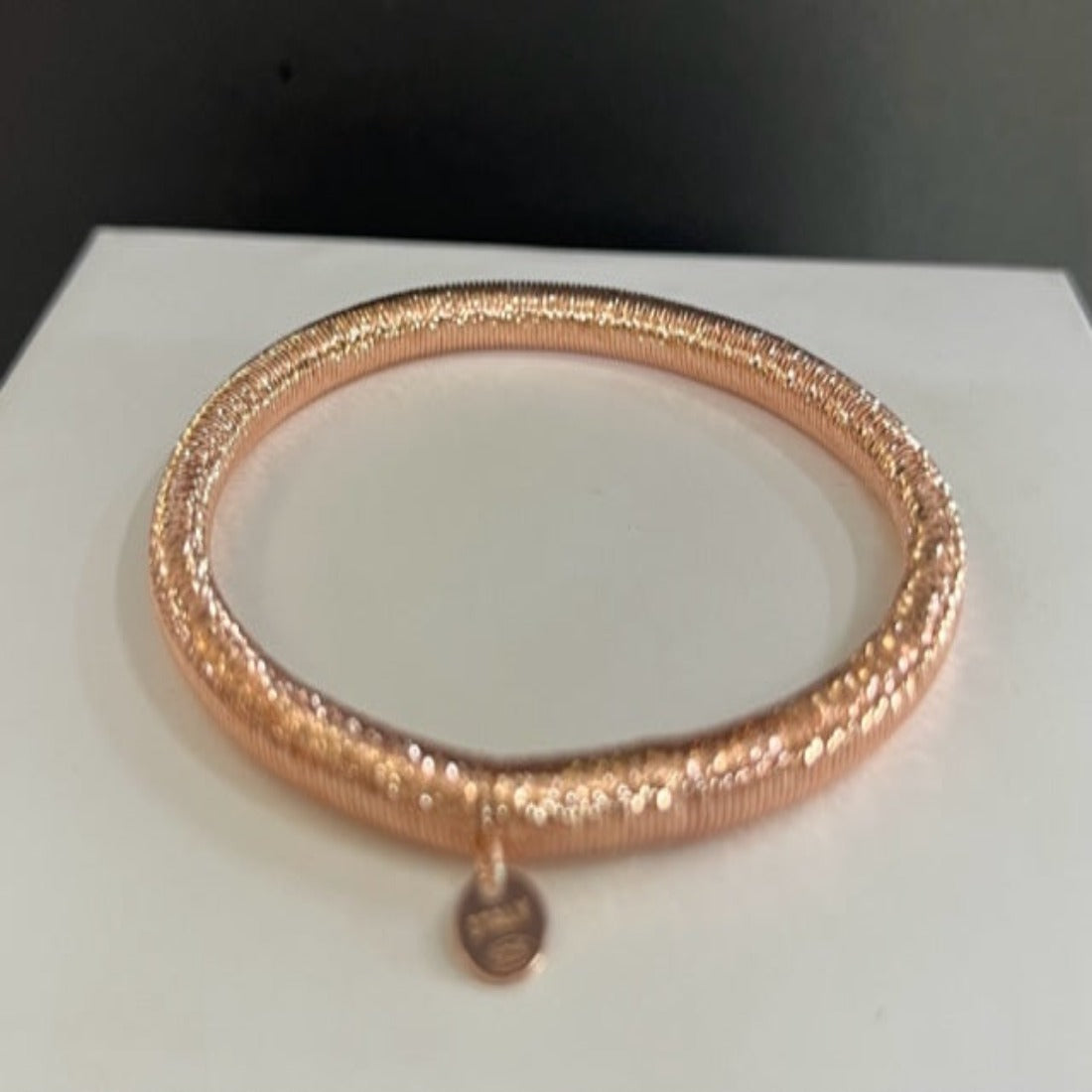 Blisse allure Italian Sterling Flexible Wire Wrapped Mesh Bracelet.