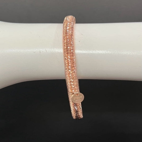 Blisse allure Italian Sterling Flexible Wire Wrapped Mesh Bracelet.
