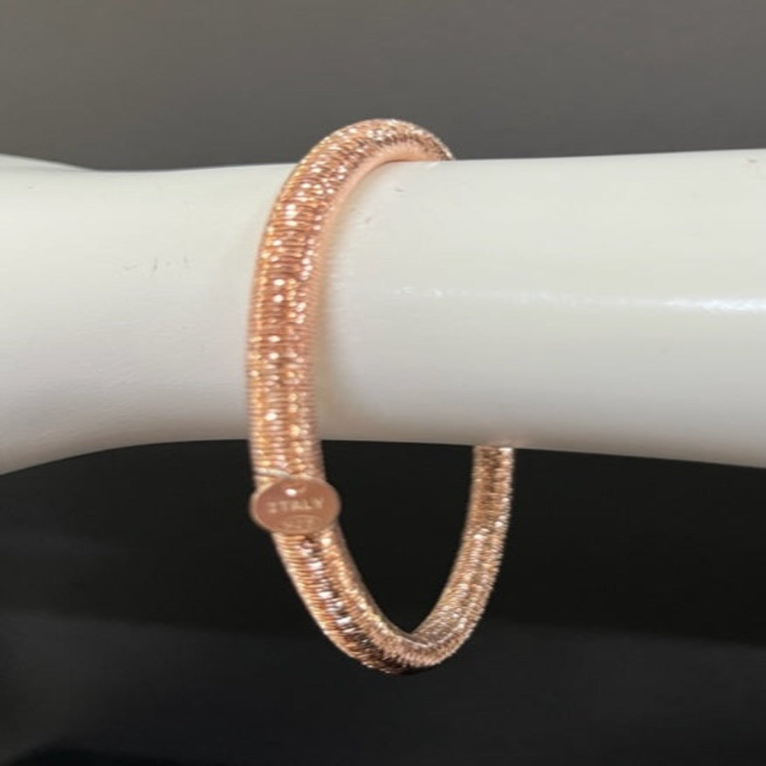 Blisse allure Italian Sterling Flexible Wire Wrapped Mesh Bracelet.