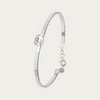 Blisse Allure Luxury Silver Bracelet with Emerald-Cut Diamond