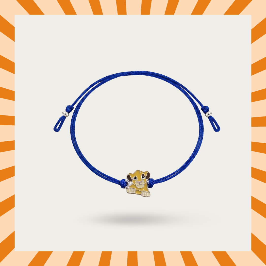 Blisse Allure 925 sterling Lion Simba Baby silver rakhi for kids' brother
