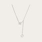 Blisse Allure Sterling Silver Cube Lariat Necklace