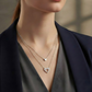 Blisse Allure Sterling Silver Dual Heart Layered Necklace