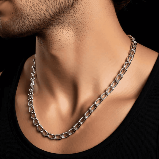 Sparkling Link Chain Necklace | Unisex Durable Jewelry - Blisseallure.in