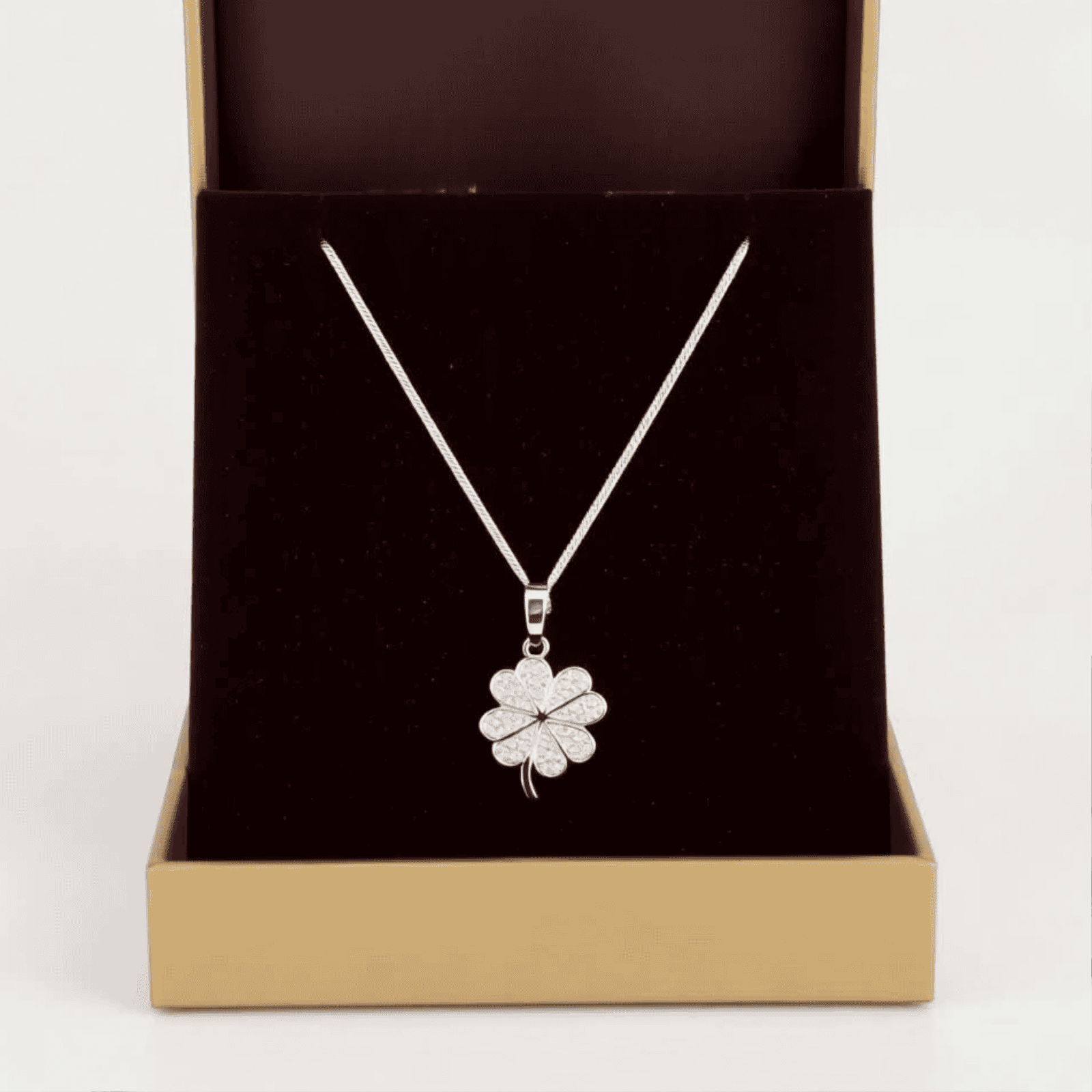 Four Leaf Clover pendant with a silver chain