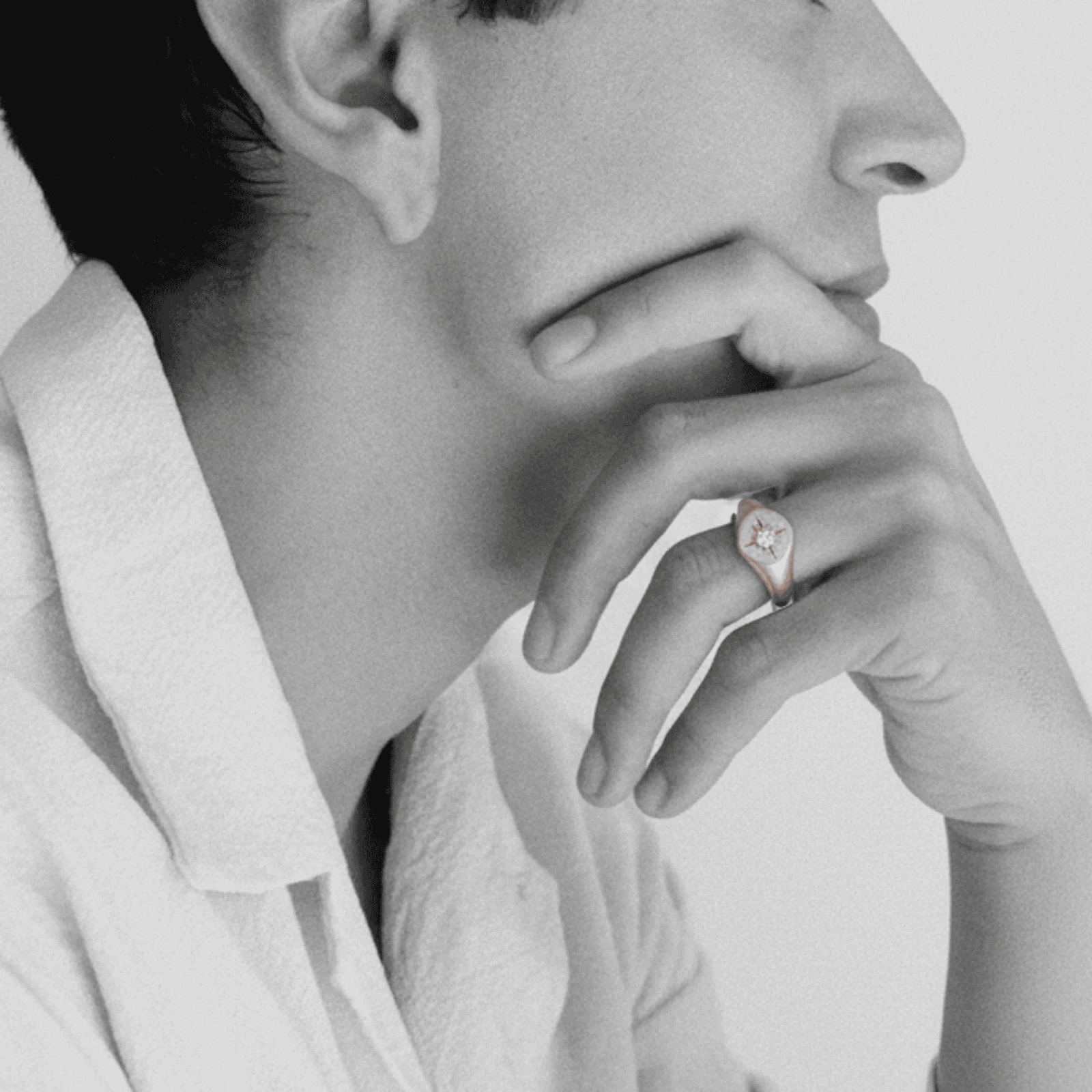 Gold-finish ring with diamond accent design For Men - Blisseallure.in