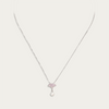 Blisse Allure Sterling Silver Apricot Leaf with Pearl Pendant Necklace