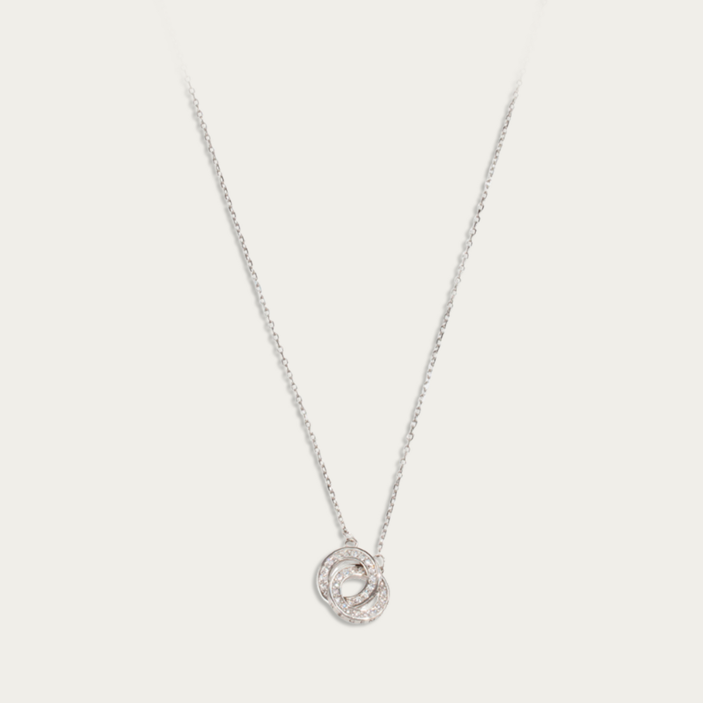 Blisse Allure Sterling Silver Together Forever Pendant Necklace