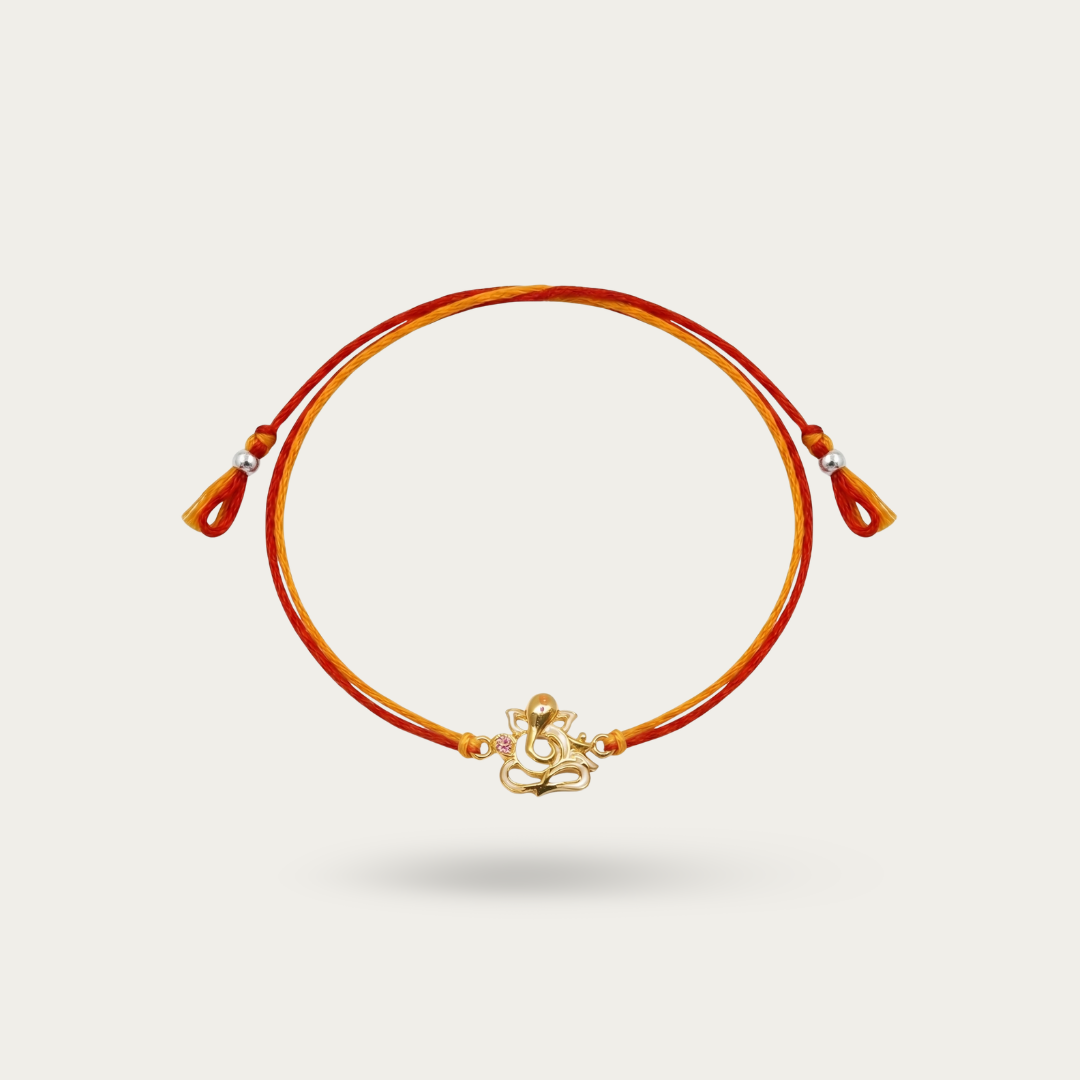 Blisse allure Sterling Silver Ganesh Rakhi for your brother