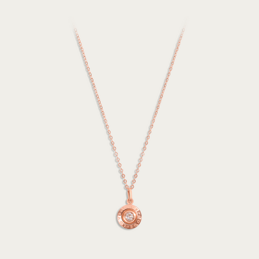 Blisse Allure Rose Gold Love Pendant Necklace