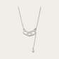 Blisse Allure Sterling Silver Interlinked Pop Tab Lariat Necklace