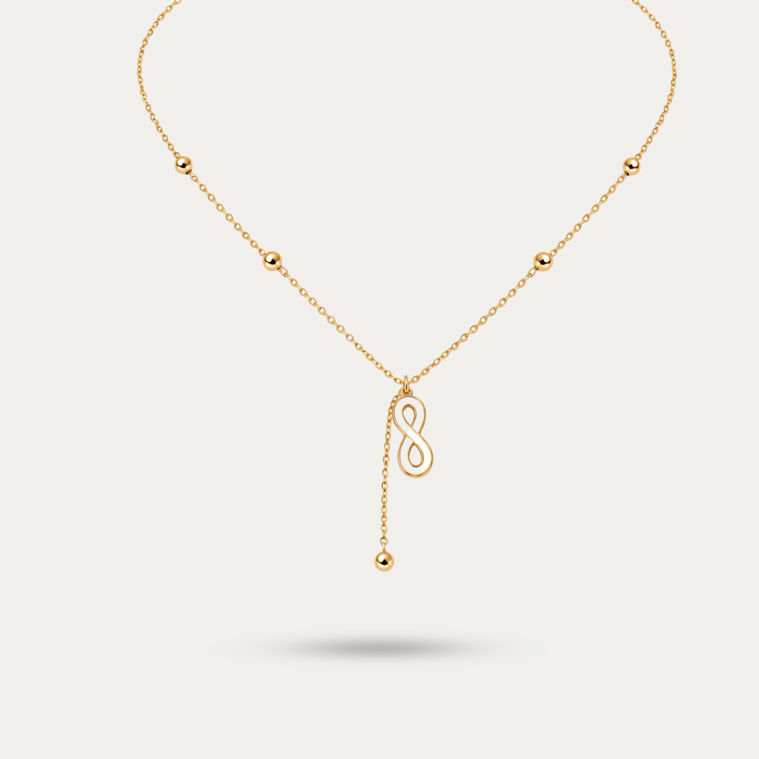 Blisseallure 925 Sterling Silver White Enamel Infinity Lariat Necklace for Women