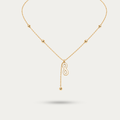 Blisseallure 925 Sterling Silver White Enamel Infinity Lariat Necklace for Women