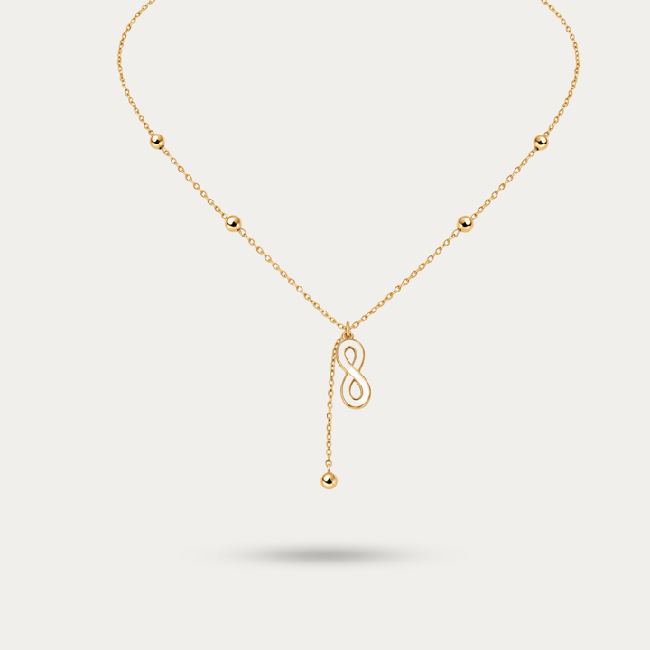 Blisseallure 925 Sterling Silver White Enamel Infinity Lariat Necklace for Women