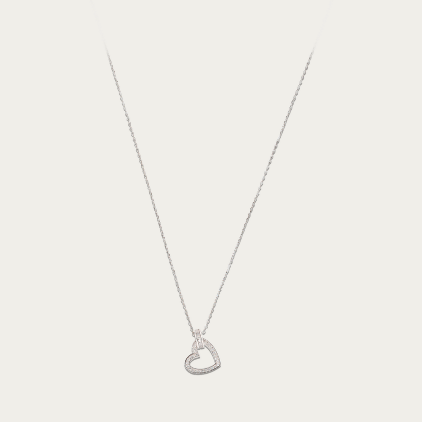 Blisse Allure Sterling Silver Heart Pendant Necklace