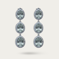 Elegant and Shimmering CZ Oval drop earrings