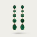 Blisse Allure Sterling Silver Malachite Danglers
